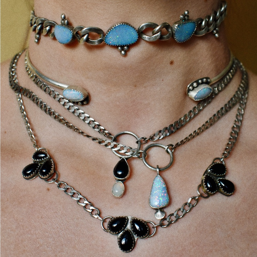 Layering Choker Necklaces by Laura Mar Jewelry, Fairy Core Grunge, Whimsigoth